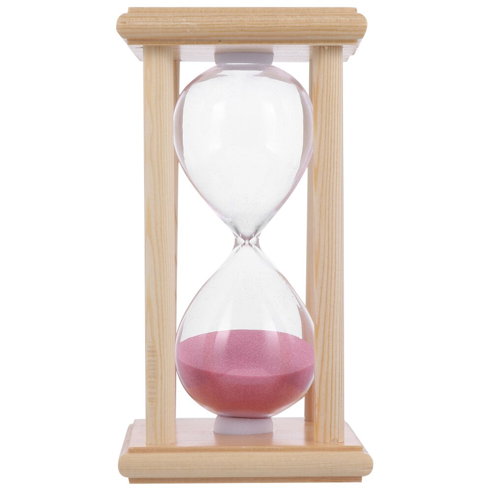 Wooden Frame Hourglass Glass Transparent Glass Sandglass Restaurant Accessories