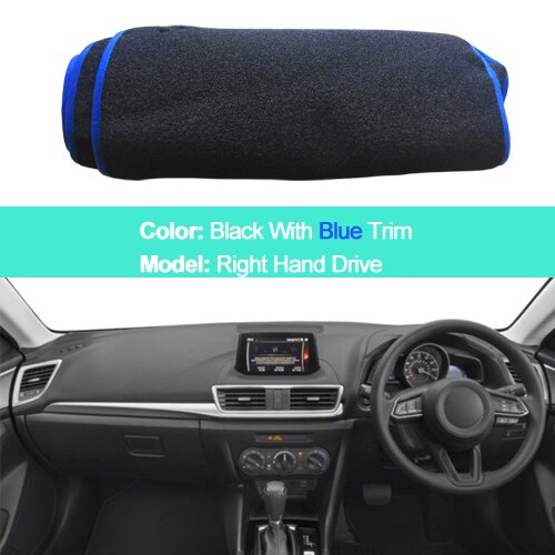 Car Inner Dashboard Cover Dash Mat Carpet Cushion Sun Shade For Mazda 3 Mazda3 M3 Axela BM LHD RHD: Purple