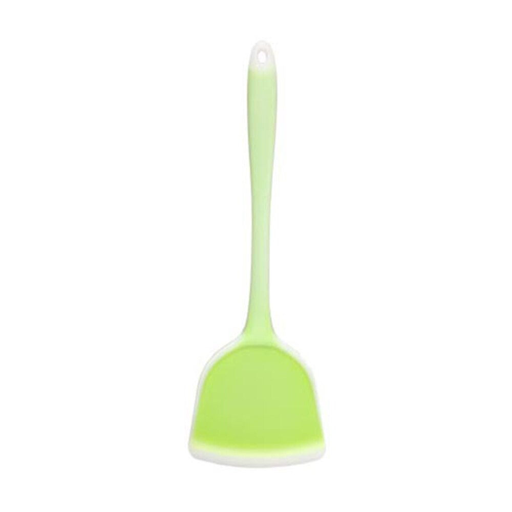 Silicone Spatula Beef Meat Egg Kitchen Scraper Wide Pizza Shovel Non-stick Turners Food Lifters Home Cooking Utensils 5 Colors: Green