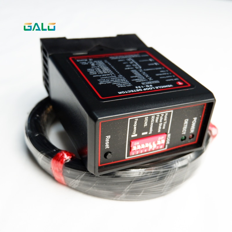 AC220V 50m cable 12V 24V DC inductive vehicle loop detector sensors for liftmaster sliding swing barrier gate opener