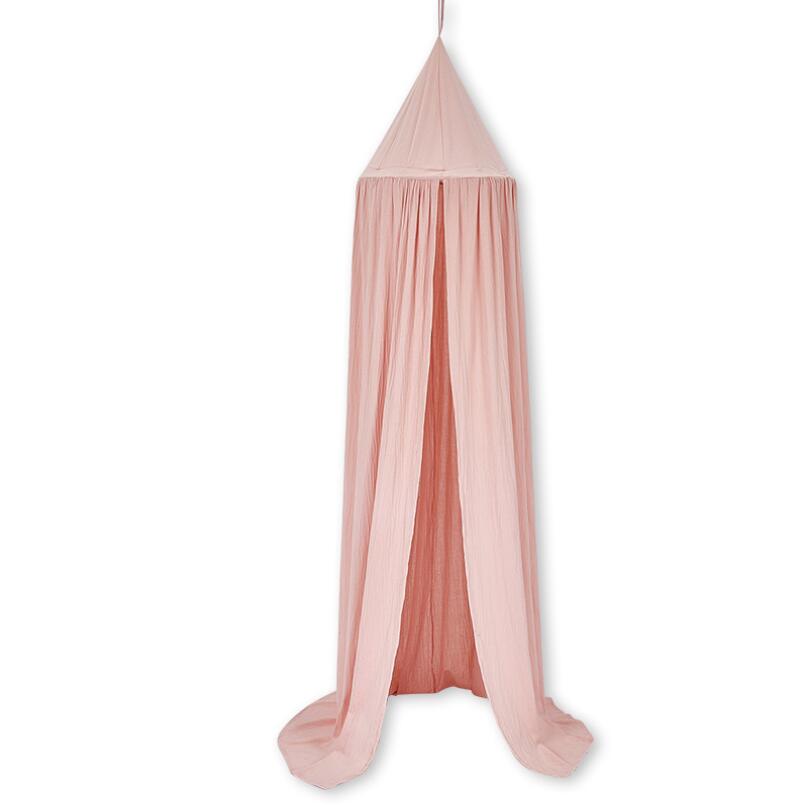 Baby Bed Curtain Children Baby Room Crib Netting Baby Bed Tent Cotton Hung Dome Baby Mosquito Net Photography Props: Pink