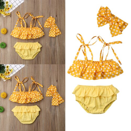 Niño 3 uds Bikini Tankini bebé niñas niños traje de baño Tankini Bikini establece niños ropa de playa