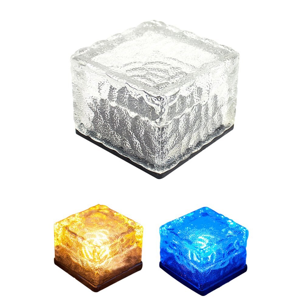 Waterdichte Zonne-energie LED Rock Licht Cube Brick Tuin Gazon Balkon Decoratieve Licht Lamp