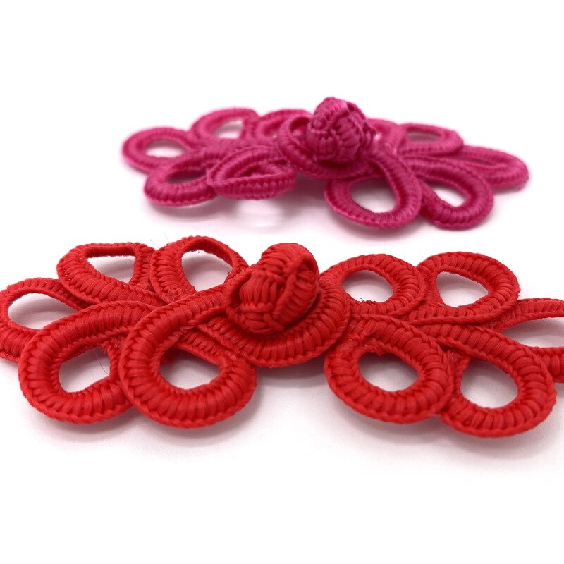 10 Pairs/Pack Chinese Frog Closure Buttons Knot Fastener Sewing Handmade Flower Cheongsam Button Craft DIY