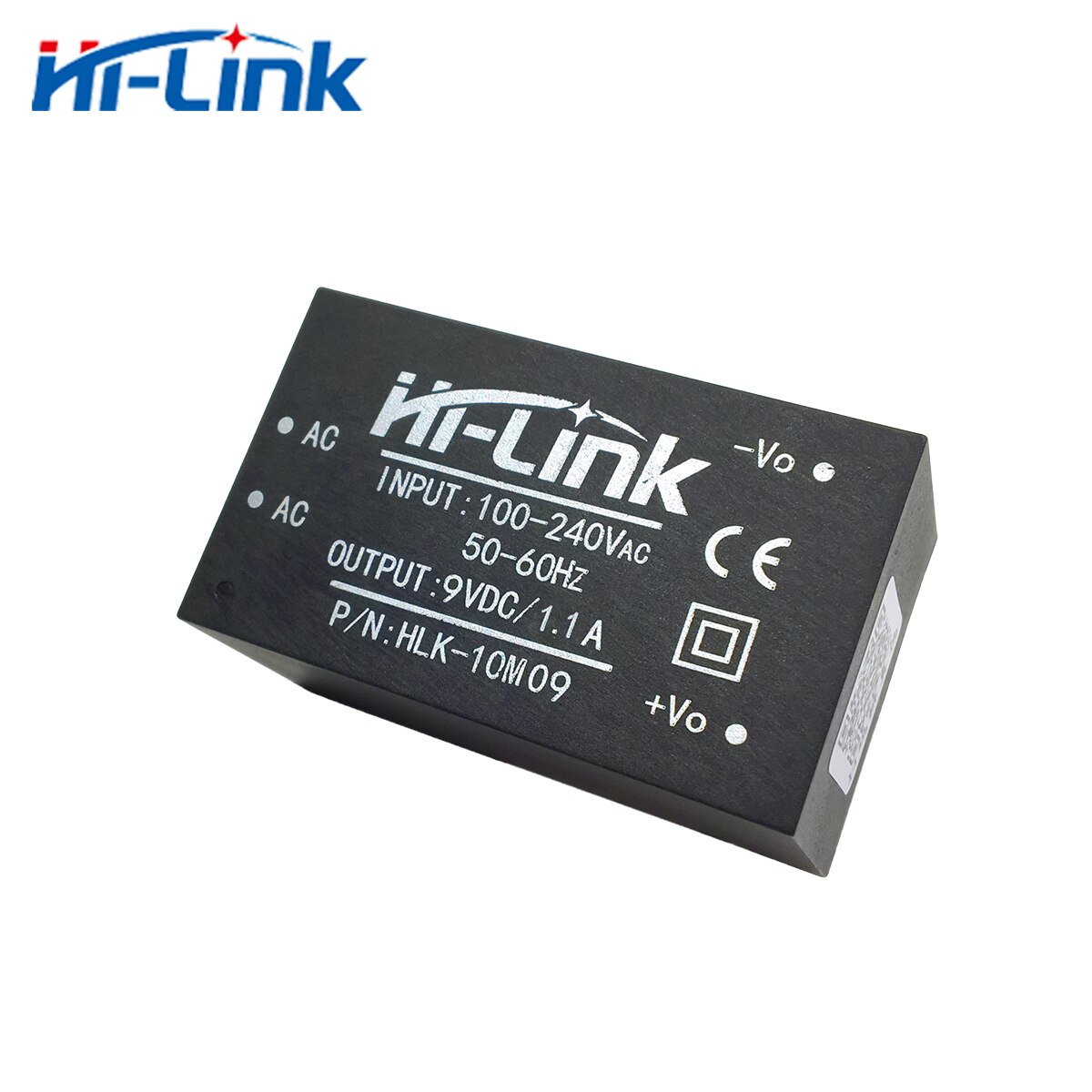 Hi-link-link 2 peças módulo de fonte de alimentação, 220v 9v 10w ac dc isolado para uso doméstico inteligente, mini módulo de comutação compacto