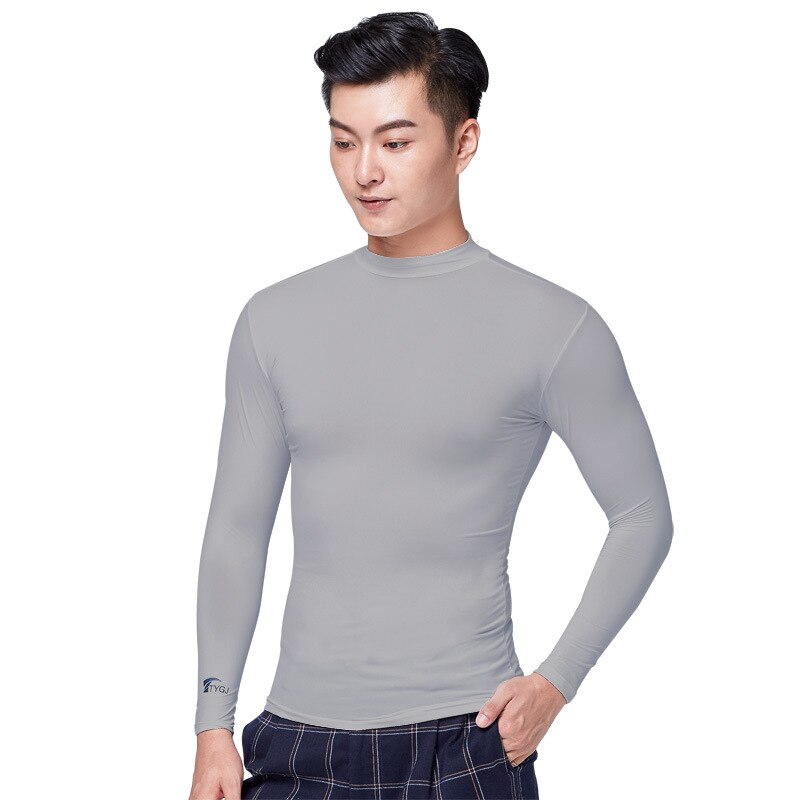 Herre golfskjorter sol uv beskyttelse is tshirts herre langærmet undertøj mandlige udendørs åndbare strømpebukser skjorte undertøj  d0667