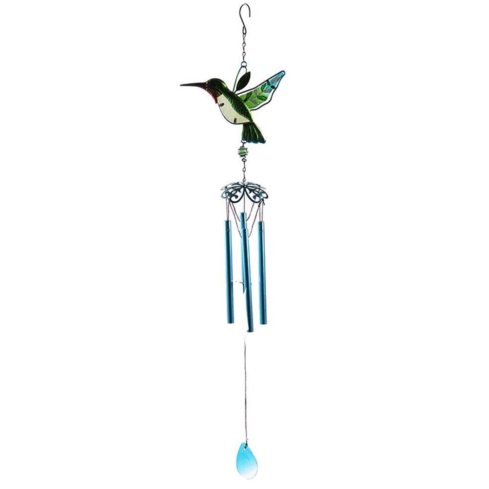 Hummingbird Wind Chimes Window Balcony Yard Home Wall Hanging Ornament Decor: Green