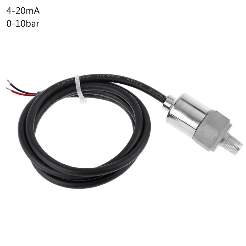 0-10/20/30bar 1/8 &quot;Input 8-32V 12V 24V Dc Output 4-20mA Druktransmitter Transducer Sensor Olie Water