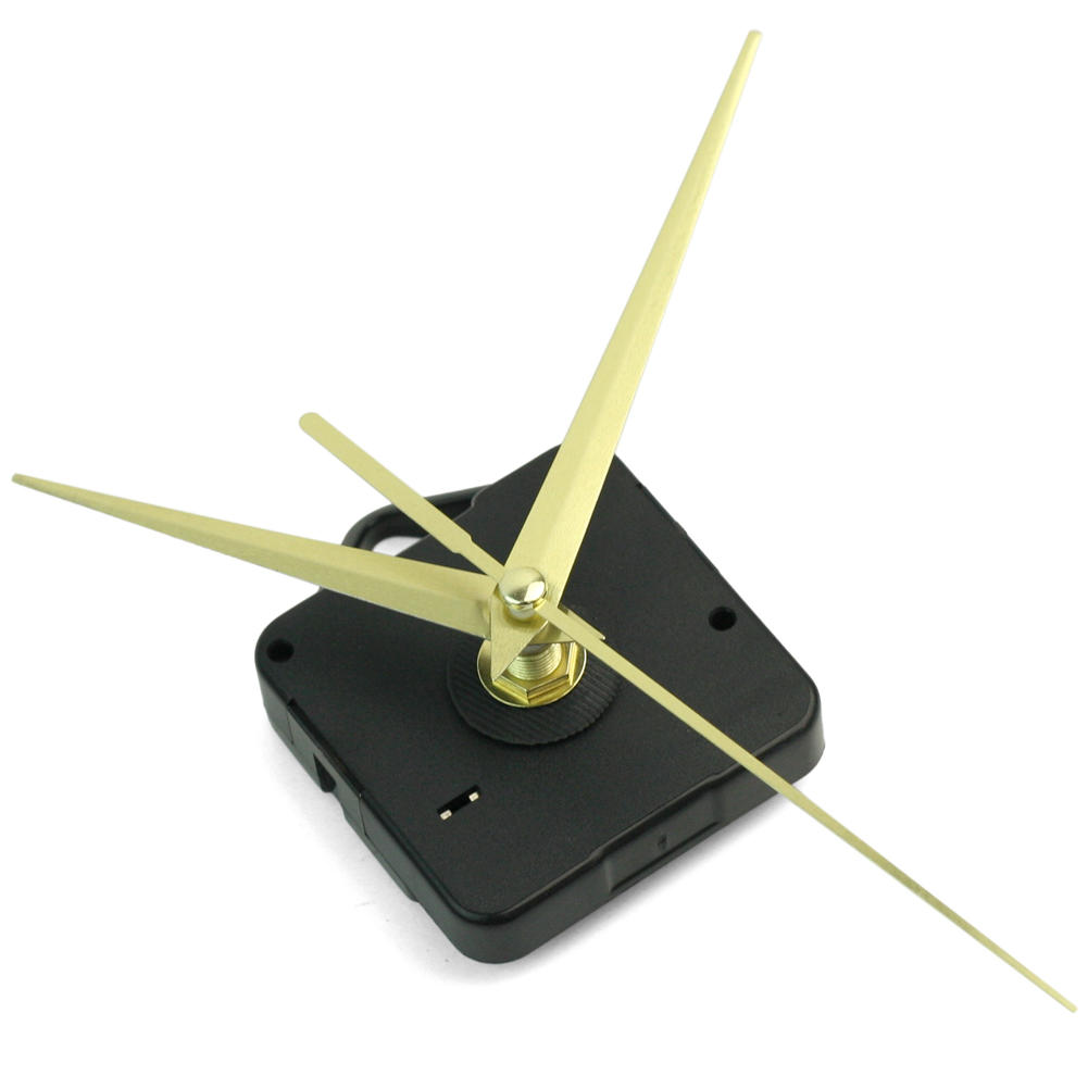 Black Quartz Wall Clock Movement Mechanism With 3 Antique Bronze Hands DIY Repair Parts Kit Home Decoration