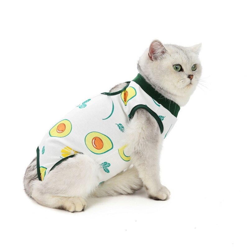 Haustier Katze Weste Anzug Sterilisation Kleidung Chirurgie Nach Recovery Kätzchen Absetzen Anti-lecken Weiche Frühling Sommer Katze Kleidung: E / M