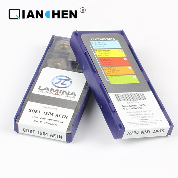 Genuine original high-performance LAMINA SDKT 1204 AETN LT30 (10pcs/lot) tungsten Carbide Cutting tools inserts