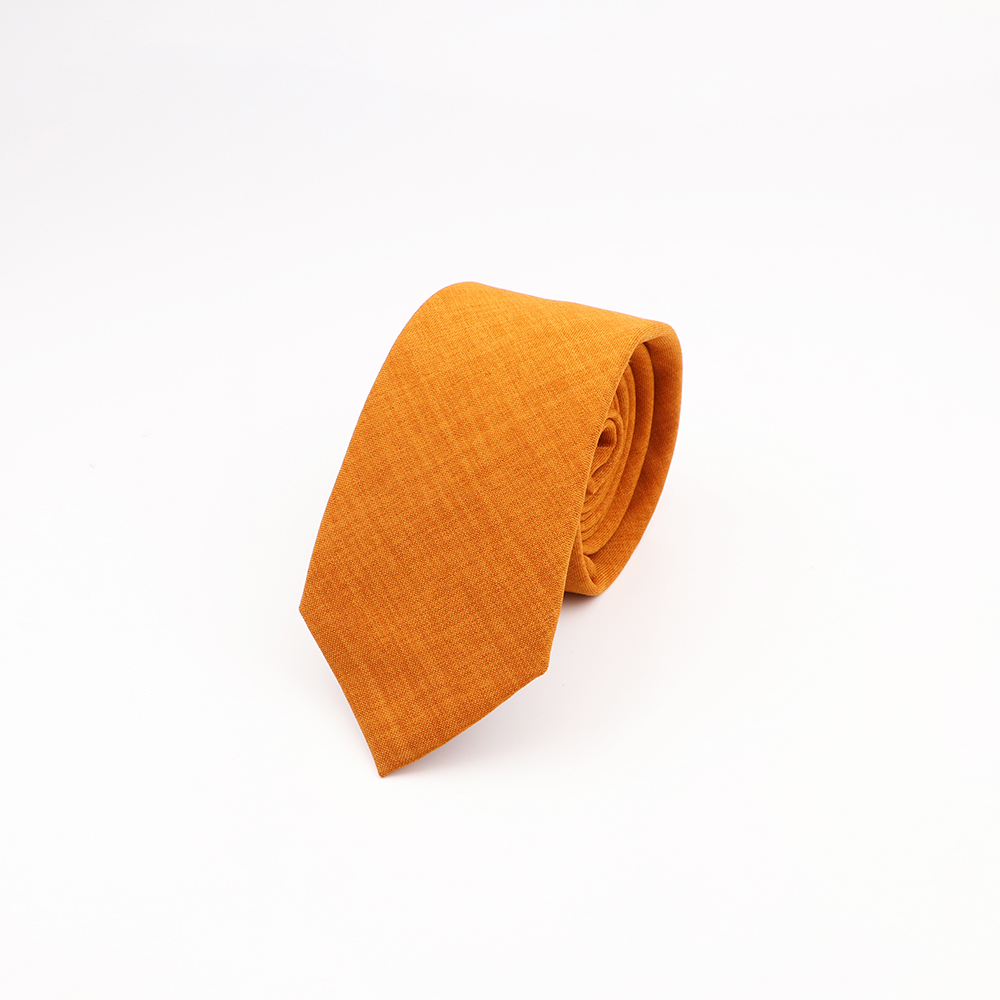 Nueva corbata de algodón de Color sólido verde salvia rosa azul naranja 6,5 cm camisa ajustada para de boda traje corbata accesorio: Beige