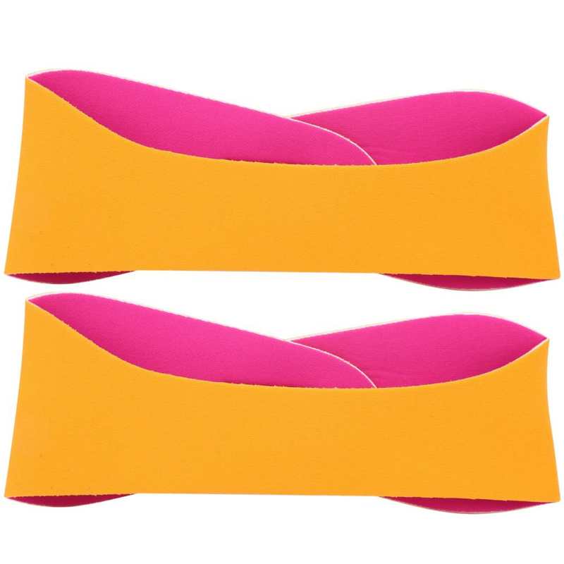 2Pcs Zwemmen Haarband Waterdichte Oor Hoofdband Sport Yoga Haarband Oor Bescherming Haarband Voor Duiken Zwemmen Sport: Orange L