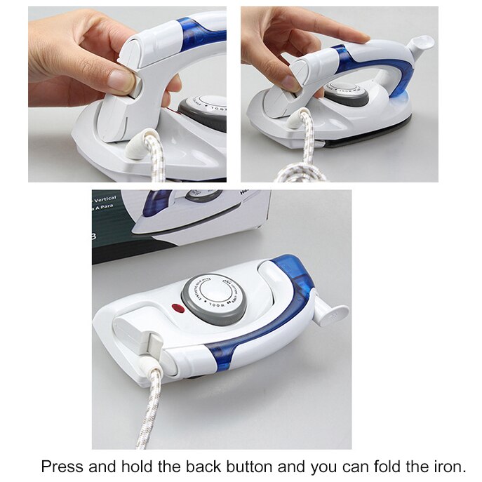 Plancha de Vapor Eléctrica para ropa, plancha de vapor plegable manual para viaje, planchadora con Control de temperatura para el hogar o viaje