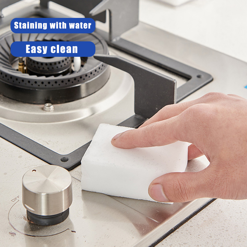 Esponja mágica de melamina, borrador de 10x6x2cm, esponjas de limpieza blancas, limpiador para accesorios de cocina y baño, 10/20/30/100 Uds.