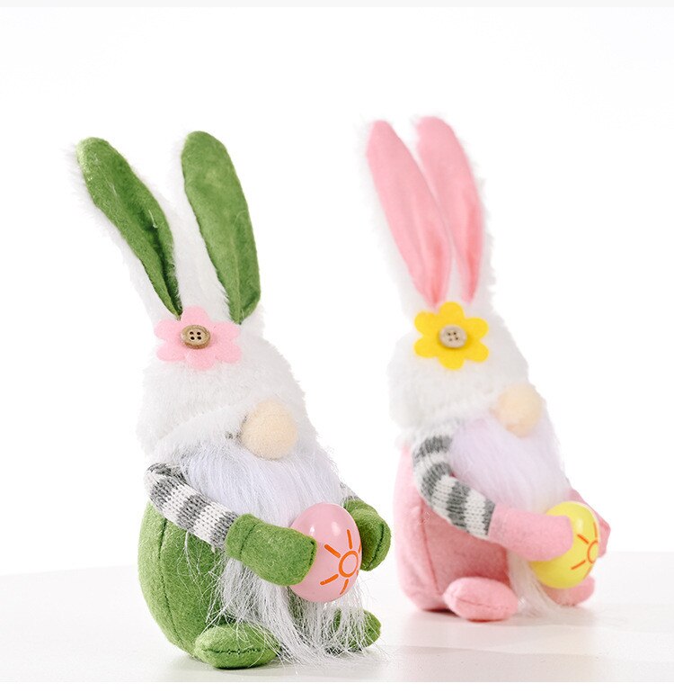 2021Hot Pasen Gnomes Bunny Decoratie 22Cm Dwerg Faceless Pop Pluche Konijn Pop Faceless Pop Kinderen Speelgoed Staande Post