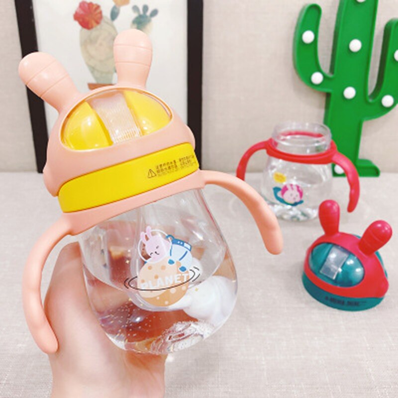 Baby drinkgerei klein dier baby leren drinken beker kinderen fles rietje bekers anti-verstikking waterkoker leren drinken beker fles