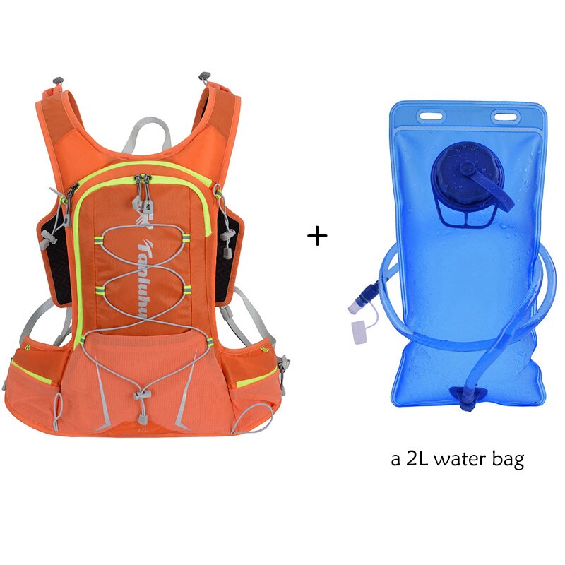 15L Outdoor Fietsen Hardlopen Rugzak Mannen Vrouwen Water Rugzak Ultra Licht Fietsen Ademende Cross Country Marathon: Orange 1