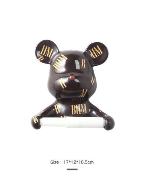 Gibbon Statue Wand Dekoration Wc Tissue Halter Loo Ledge Schwarz Affe skulptur figuren Hängen Rolle Tissue halter: Brown bear