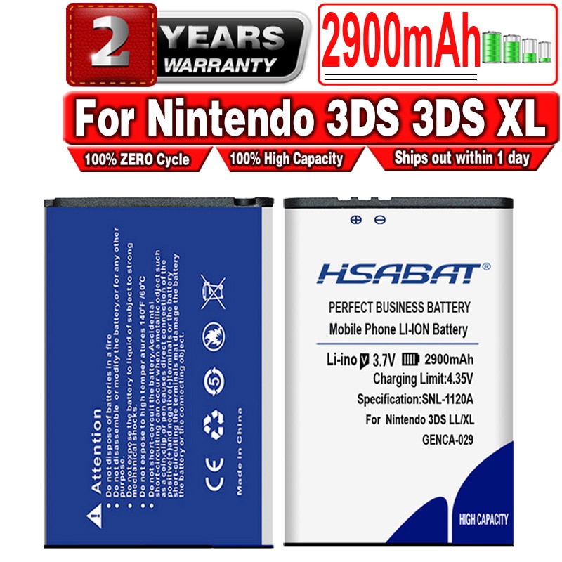 Hsabat 2900 Mah Batterij Voor Nintendo 3DS Ll Voor Nintendo 3DS Xl