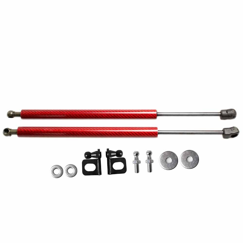 for Lancia Delta for Chrysler Delta 2x Shock Damper Front Hood Bonnet Modify Gas Struts Carbon Fiber Lift Support: red carbon fiber