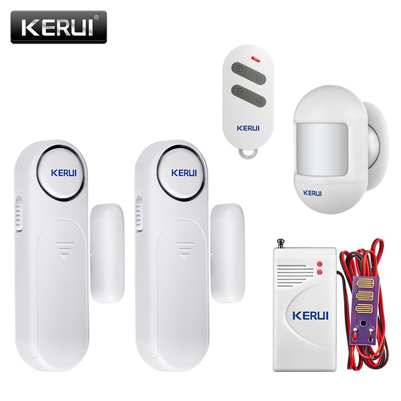 Corina 300ft 120dB Draadloze Deur/Raam Sensor Alarm Anti-Diefstal Deur Alarmen Afstandsbediening Voor Home Safety Security pir Rook: KIT9 Alarm