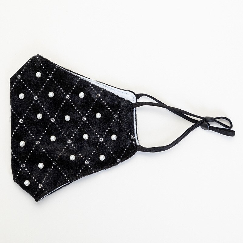Masque élastique avec strass, décoration pour le visage, bijoux, à la , en cristal scintillant, de fête, Bandana,