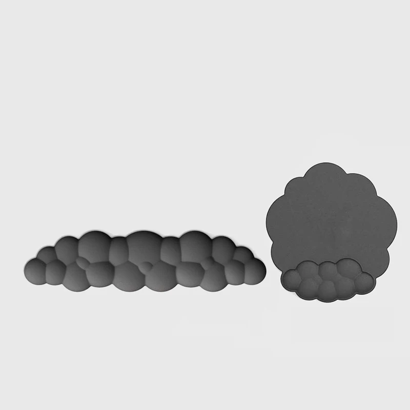 Cloud Wrist Rest Keyboard Memory Foam Mouse Mat Anti-slip Keyboard Handle Support MousePad Set Ergonomic Cloud Wrist Brace: BEAN PASTE