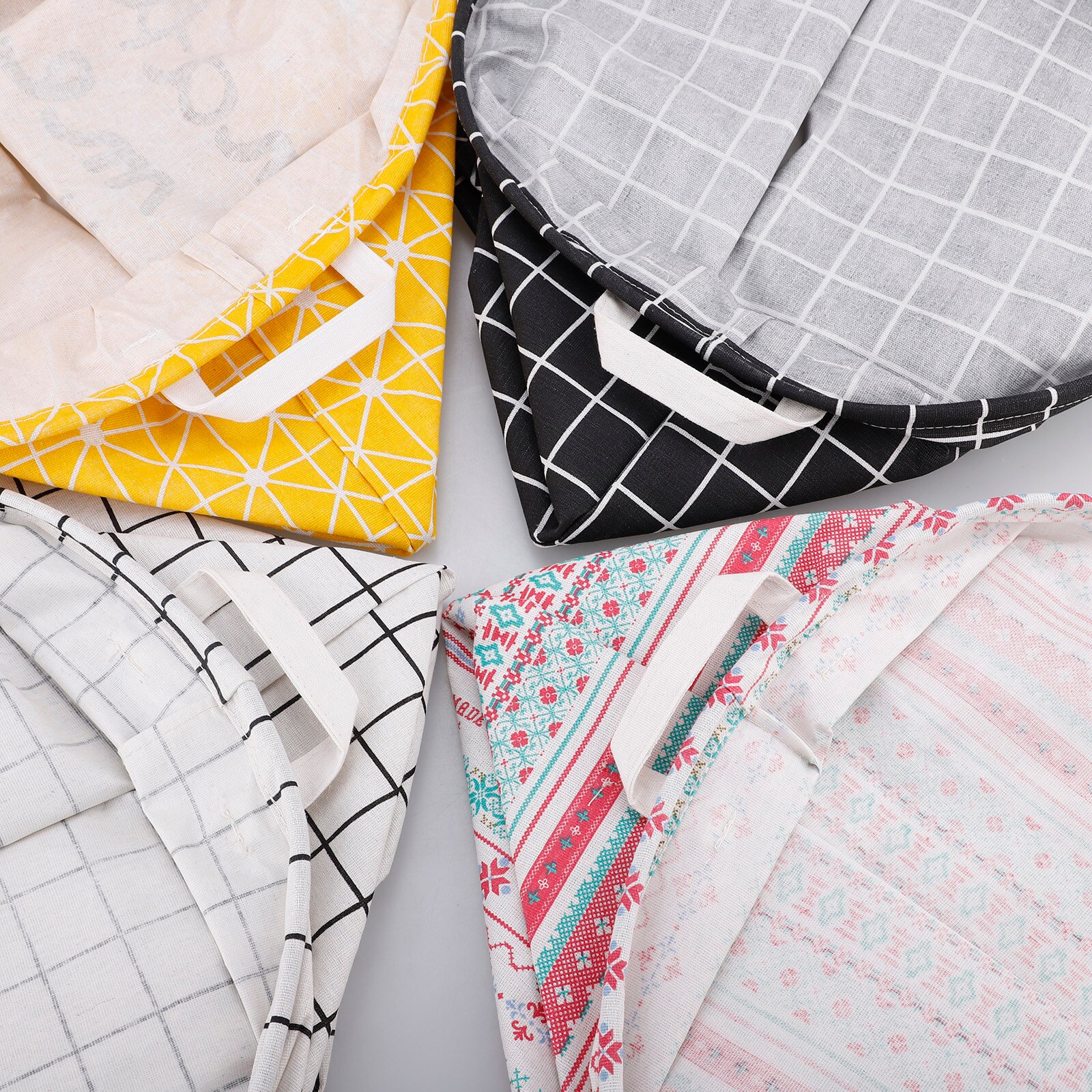 Basket Clothing Laundry Bag Large Storage Box Canvas Foldable Collapsible Home And Nursery With Handle Organizer