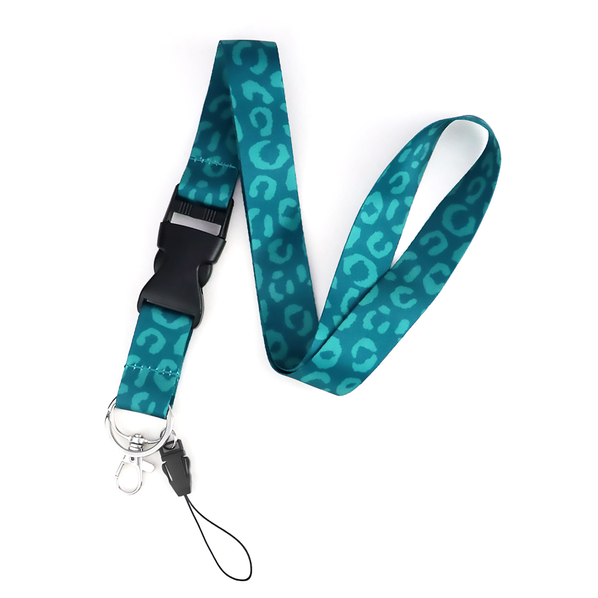 Mobile Phone Lanyard Green Leopard Neck Strap Keychain Lanyard for ID Card Holder Keys Keychain Keyring Accessories: Default Title