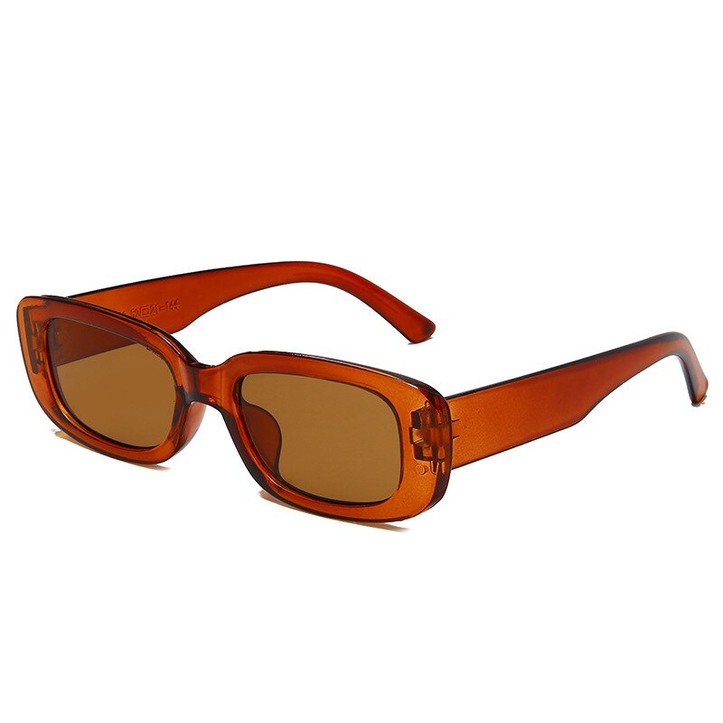 Small Rectangle Sunglasses Women Vintage Square Sun Glasses Shades Female: B