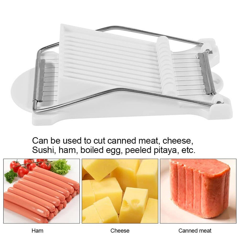 Lunch Vlees Slicer 10 Roestvrijstalen Draden Slicer Eten Cutter Keuken Gadget Voor Kaas Ei Groente Fruit Zacht Voedsel Sushi