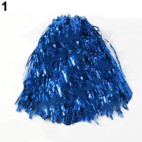 1Pc Metallic Cheerleader Juichen Cheerleading Dance Party Team Wedstrijd Sport Pom Poms Voor Festivals Sport Games Partijen Concerten: Blauw