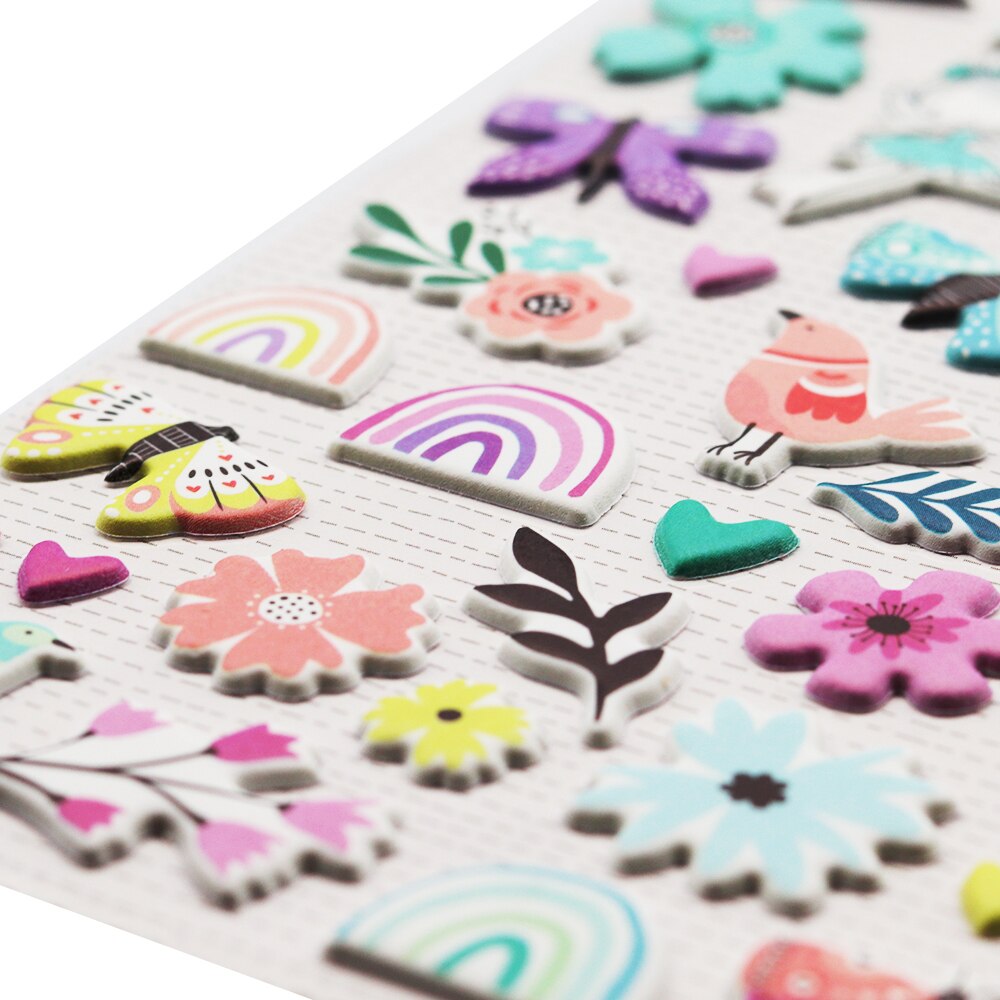 CRZCrafter Puffy Motif Stickers Mini Embellishments Crafts DIY Self Adhesive For Scrapbooking Cardmaking Journaling Decorations