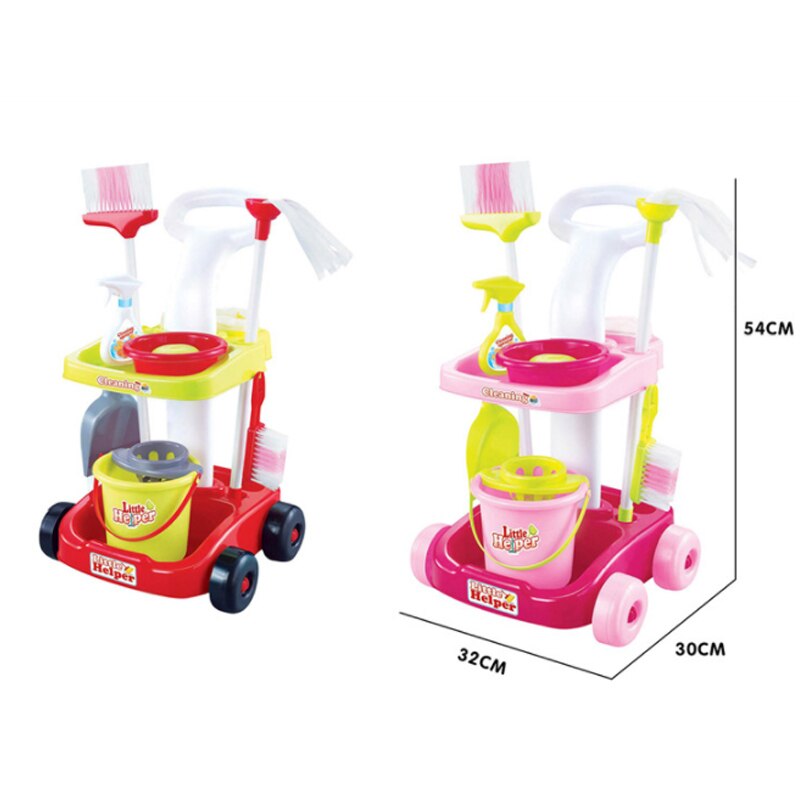 1 stk / sæt foregiver legetøjsrengørings legetøj legetøj børn husholdning rengøring vaskemaskine mini oprydning legetøj  d33