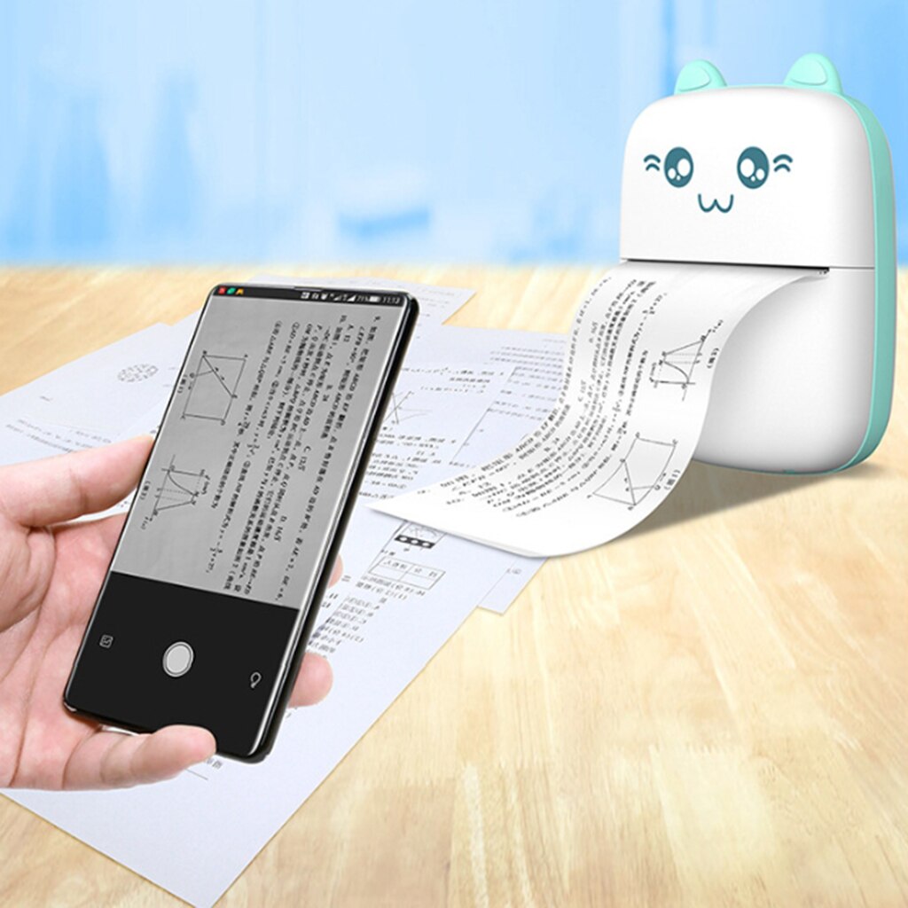 Wireless Paper Printer Portable Bluetooth Instant Printer 1000mAh