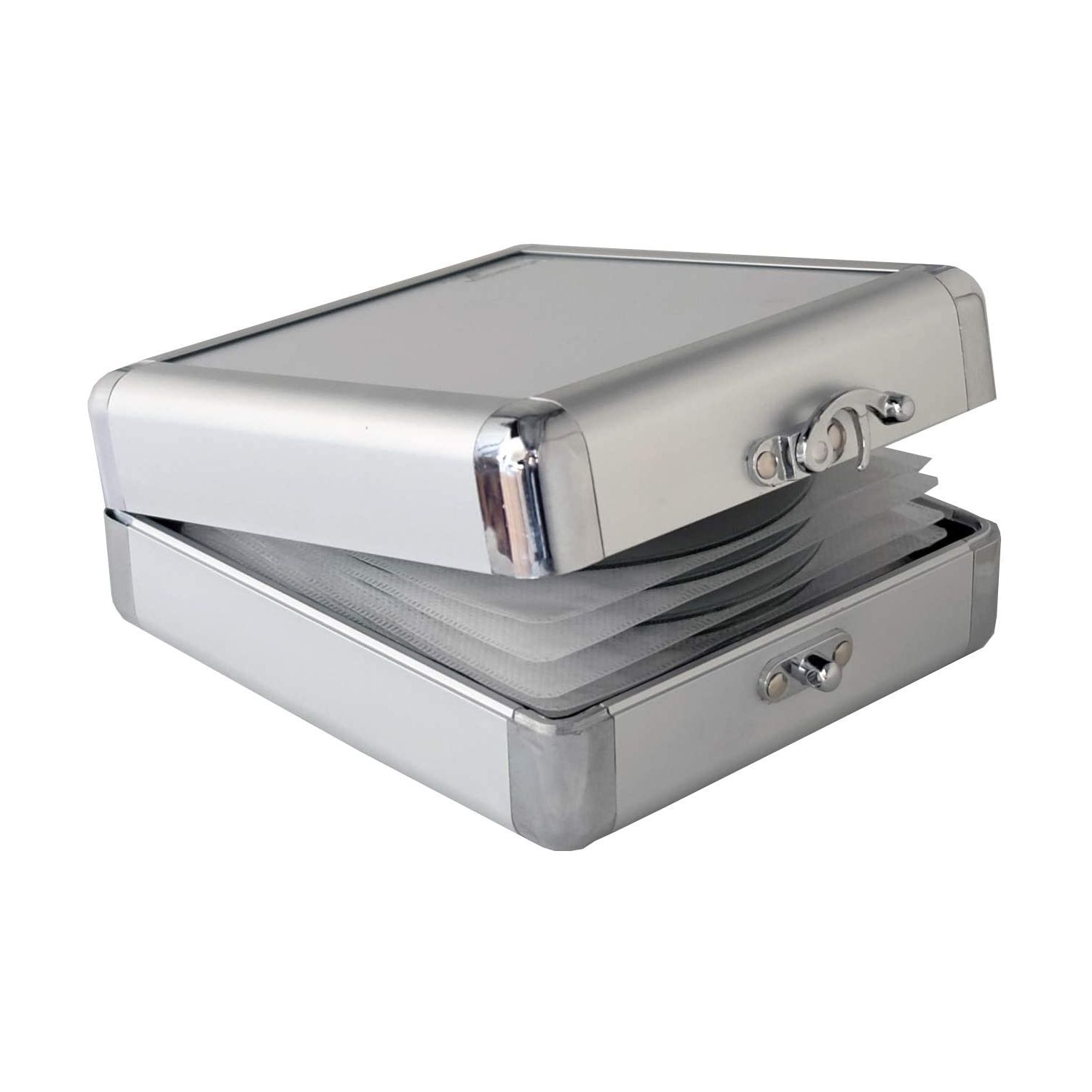Archiefkast Voor CD-DVD-BD | Aluminium | 32 Schijven | Zilveren --- Bestel, Dj Geval Organizer