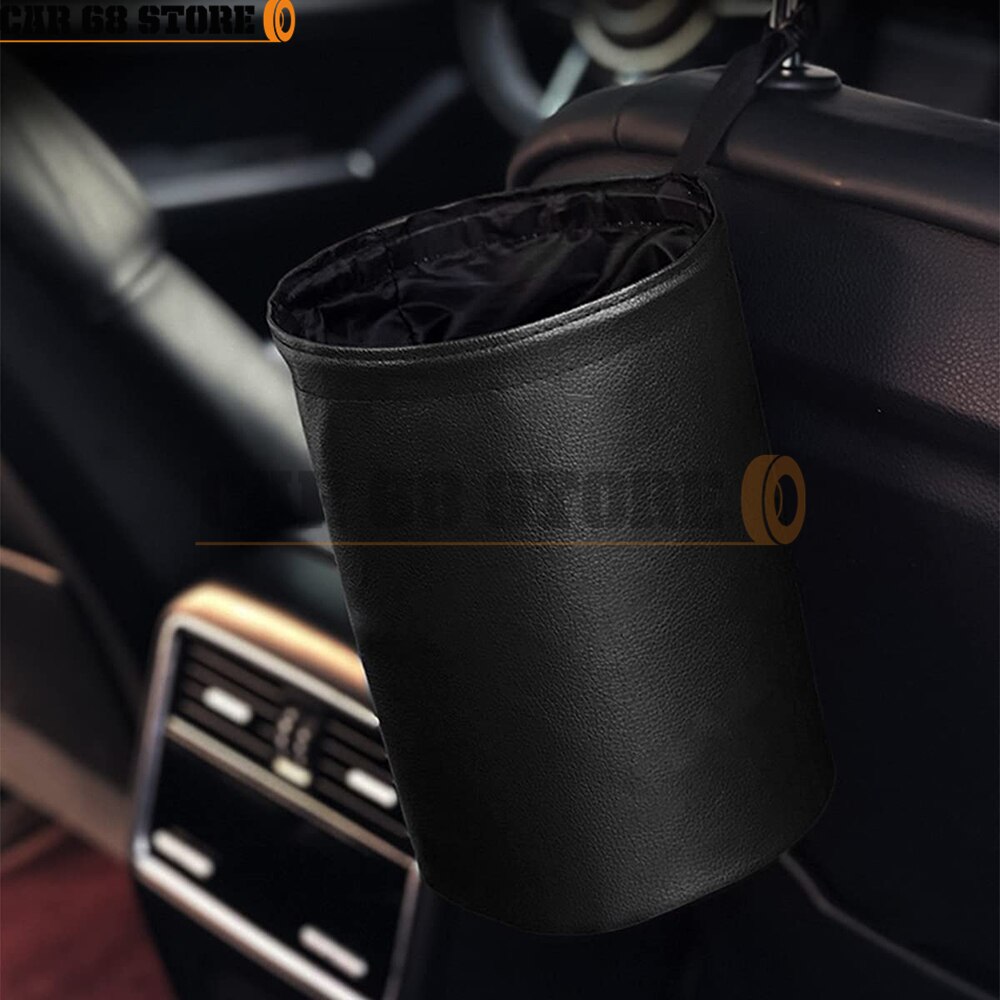 Car Storage Basket Interior Rubbish Container For Waste Organizer Holder Waterproof Garbage Can Trash Bin Folding