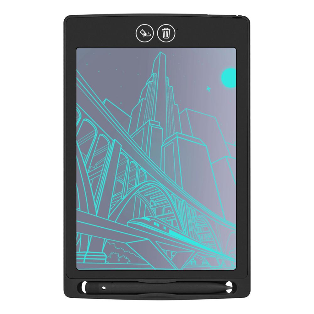 8.5 tommer skrivetablet digital lcd grafiske tabletter elektronisk håndskriftsblok maletavle notesblok til børn studie: Sort