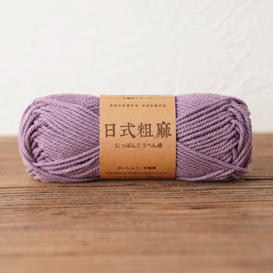 Hilo de algodón grueso de estilo japonés respetuoso con el medio ambiente, 50g, antipelusas, alta tenacidad para ganchillo a mano, bolso, sombrero: 010