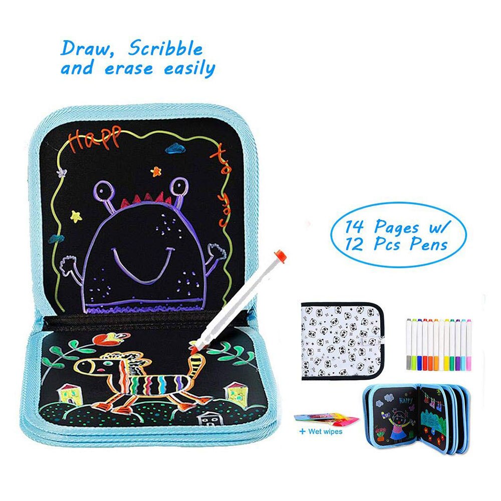 Portable Child Doodle Boards Repeatable Wiping Child Drawing Book Writing Board Scribble Boards Double Sided Toys Drawing