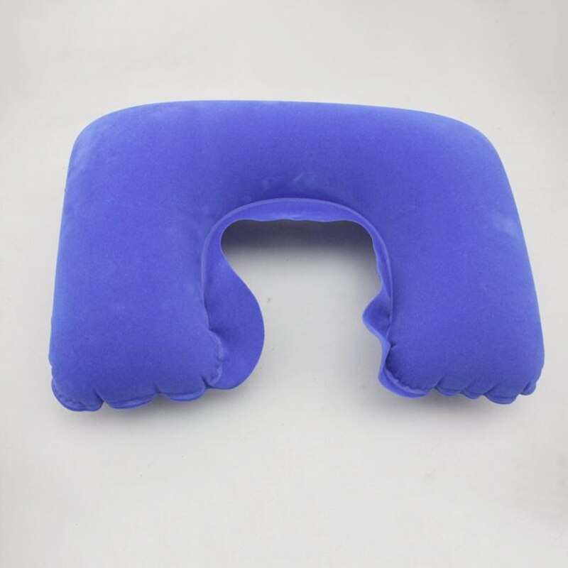 1pc U Shaped Travel Pillow Neck Support Headrest Soft Portable Inflatable Colorful Soft Cushion For AirPlane Car Home