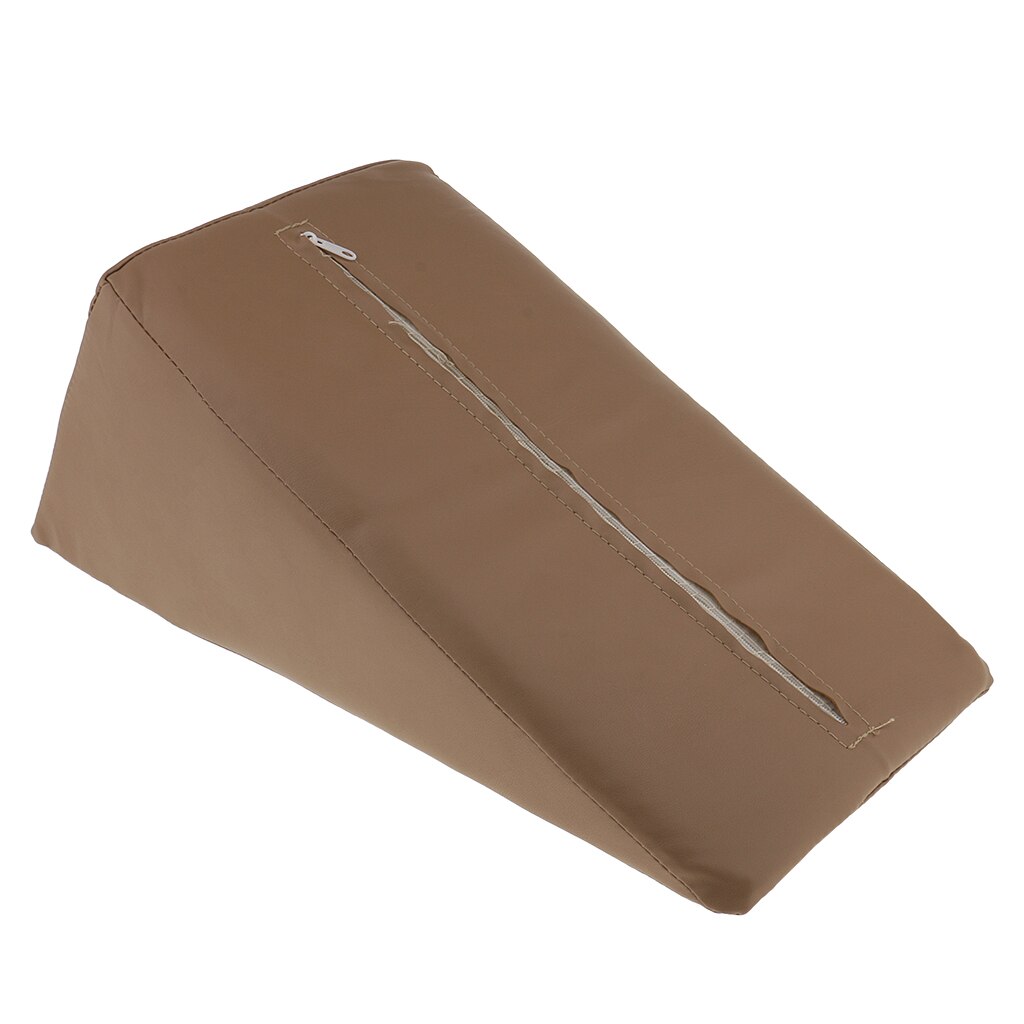 Kunstleer Rits Foam Wig Kussen Elevatie Kussen Voor Voet Benen Ondersteuning Wasbare Hoes Doorligwonden Relief 17x7.9x7.9&#39;