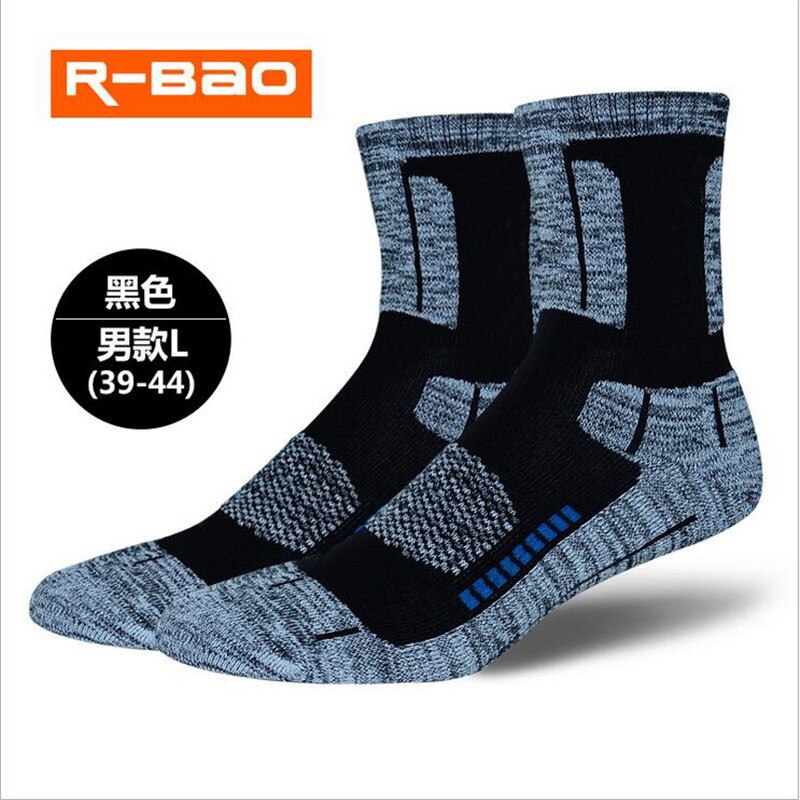 R-BAO Herfst Winter Outdoor Wandelen Skiën Sokken Mannen Vrouwen Hoge Terry Running Sport Sokken Ontgeuringseffect Warm Voor 1pairs