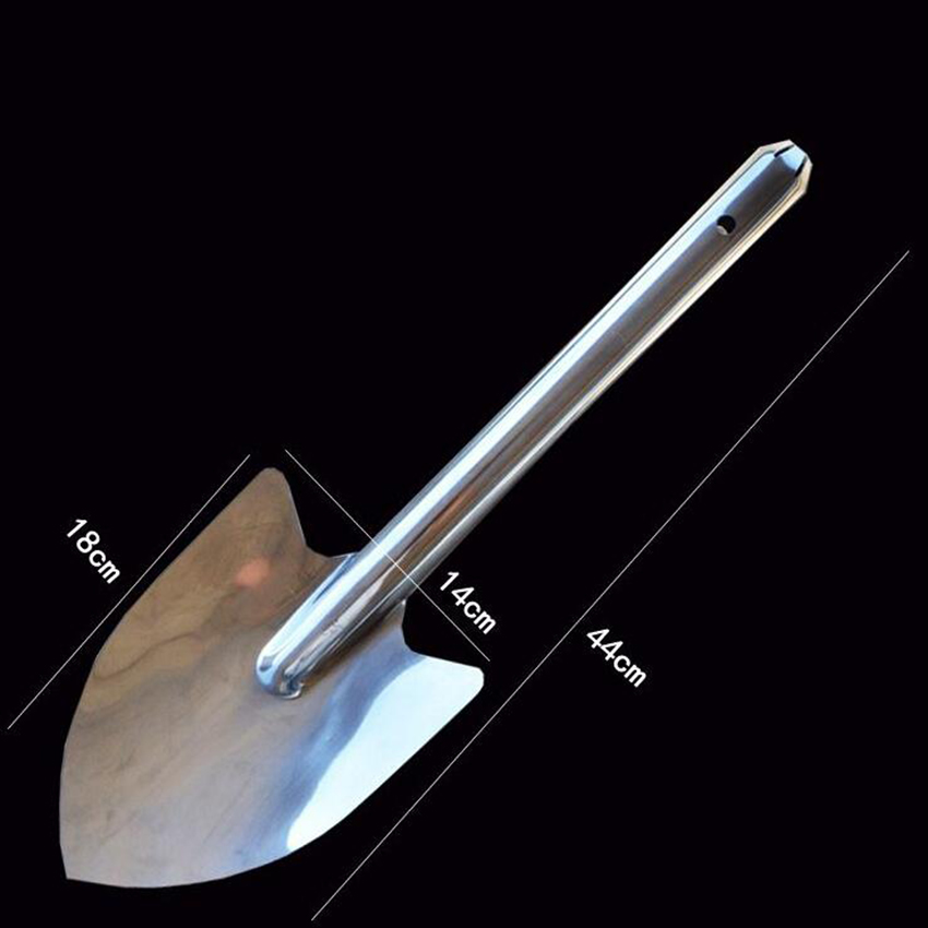 high-grade garden tools stainless steel spade shovel outdoor flower garden utilities household small shovel: M