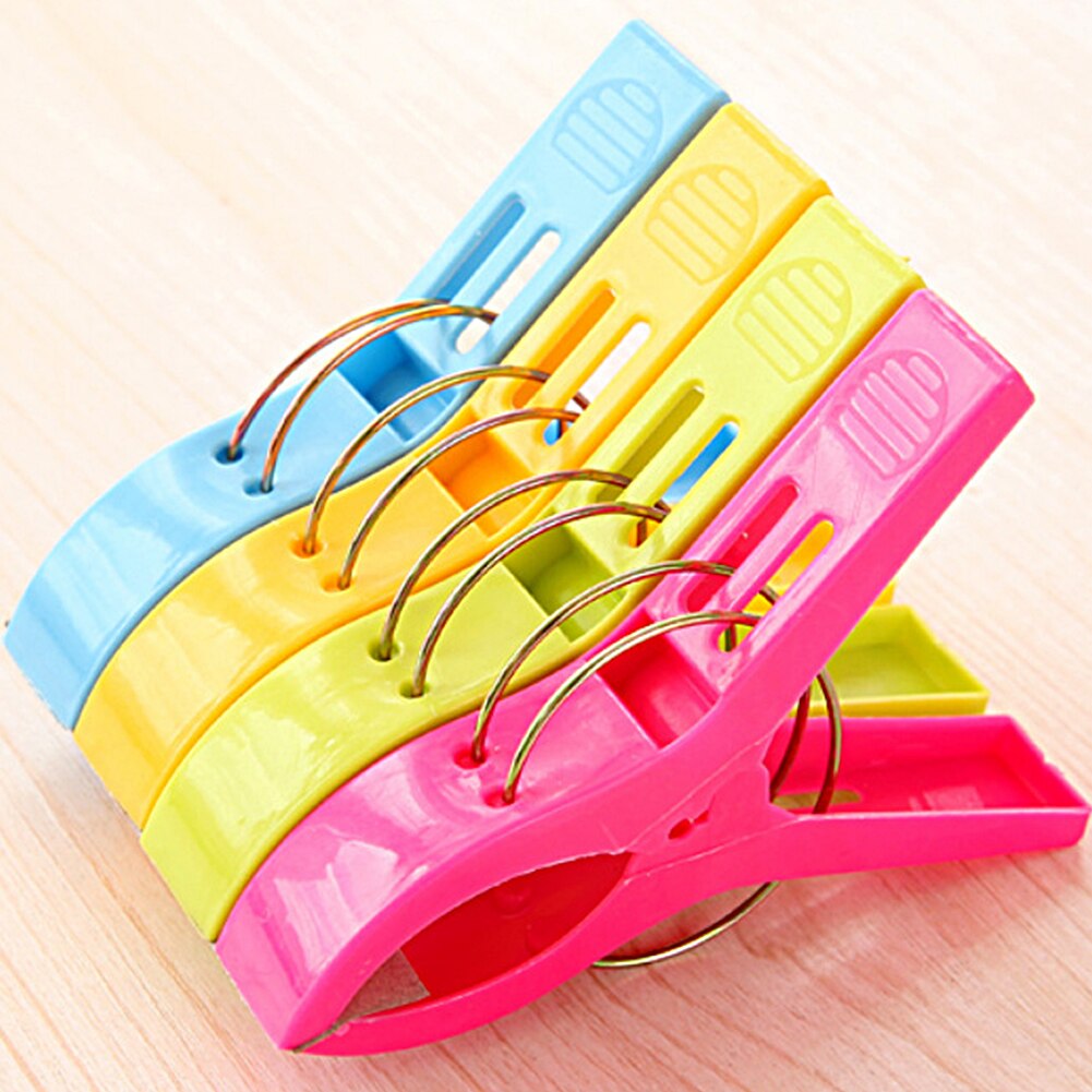Strand Handtuch Clips, Große Kunststoff Winddicht Kleidung Hängen Anbindung Decke Klemme Halfter für Strand Stuhl, 4 stücke