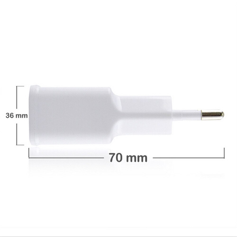 EU Plug Wall Charger Adapter Double USB 2-Port 5V 2A for Samsung for IPhone Xiaomi Huawei