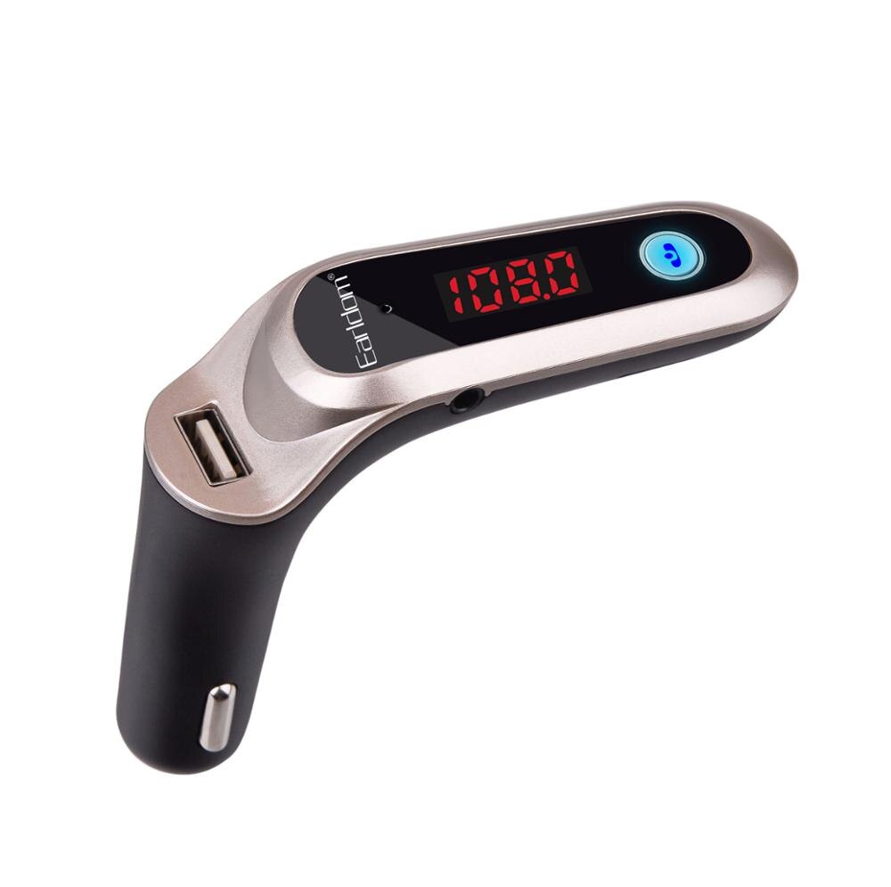 Earldom voiture FM Radio MP3 véhicule Bluetooth appel main libre carte SD disque USB jouer: Golden