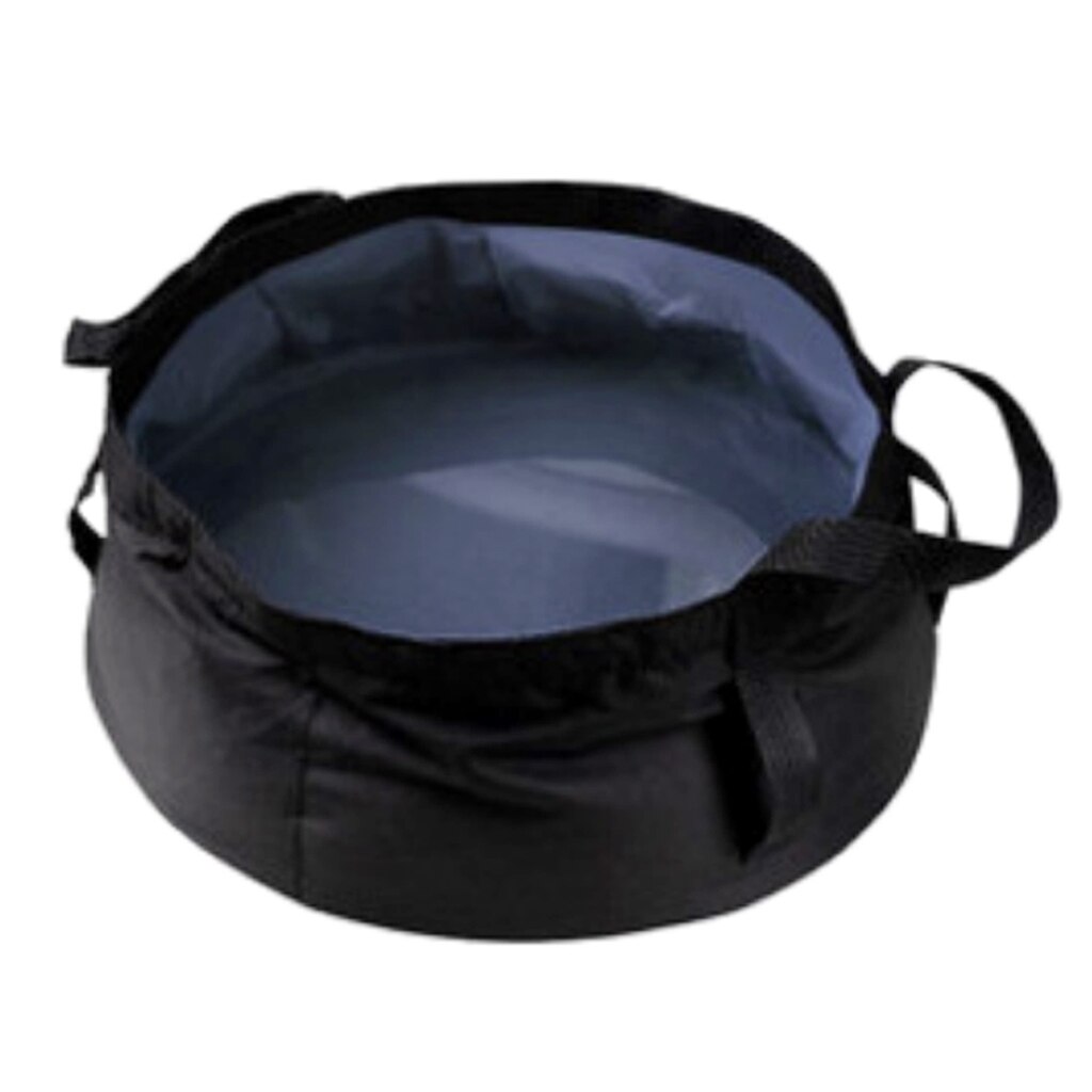 Collapsible Bucket Pail Water Container 8.5L for Picnic Camping Hiking: Navy