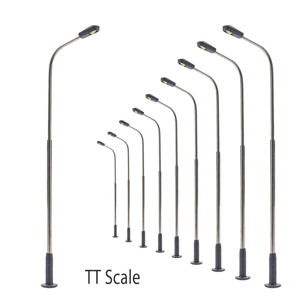 10 stuks tt-schaal modelspoorbaan, lantaarnpaal, straatverlichting voor scènemodellering